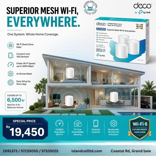 TP-Link Deco X50 AX3000 Whole Home Mesh WiFi 6 System
